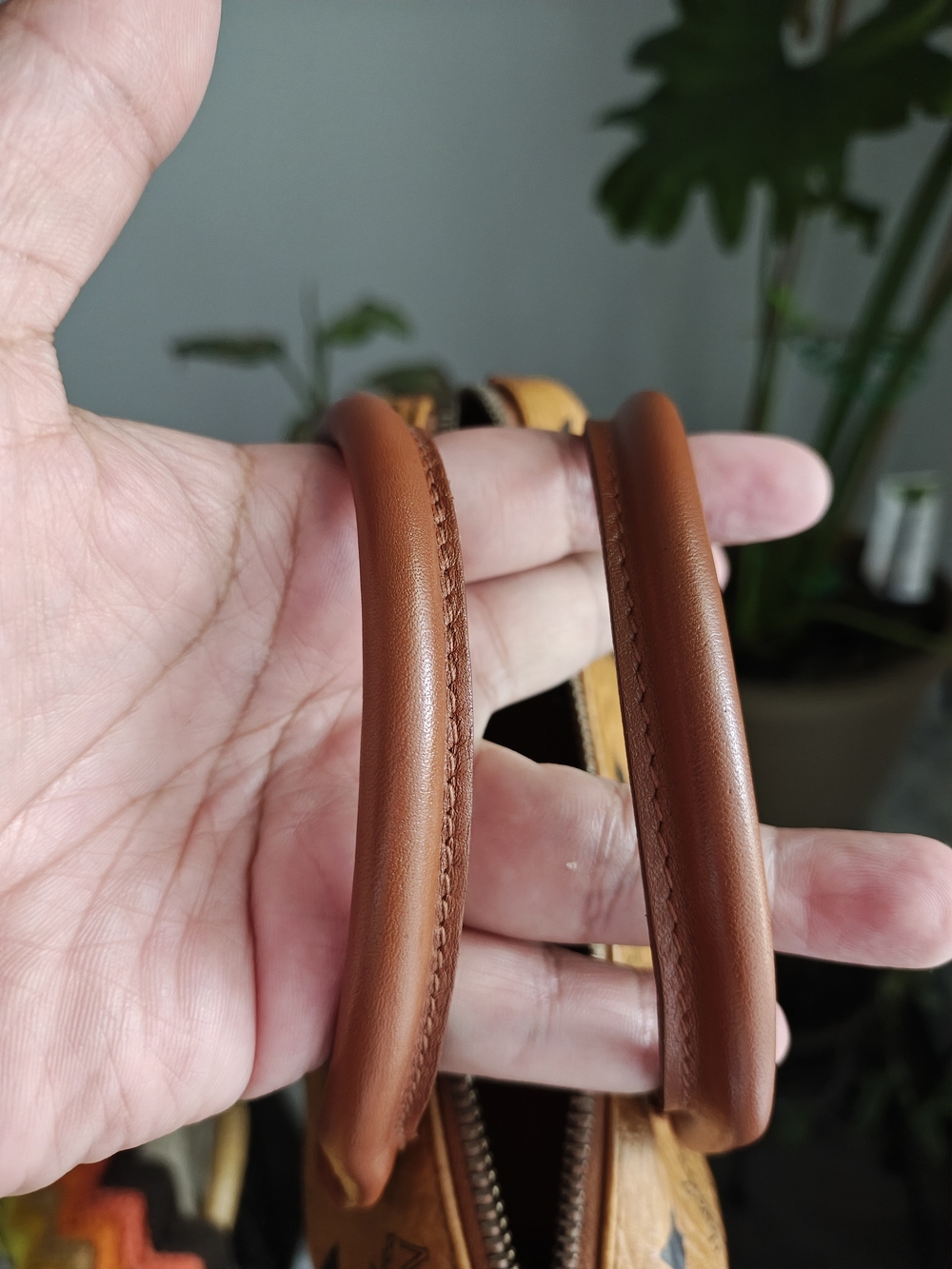 MCM Brown Visetos Mini Satchel Bag with Detachable Strap - Picture 5 of 9